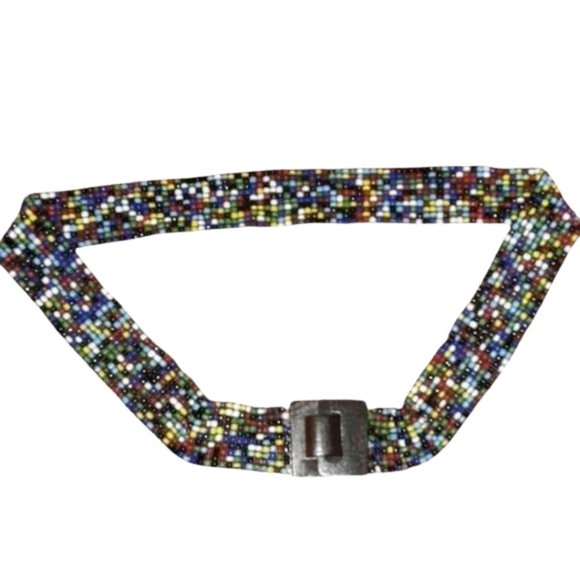 Vintage Accessories - Vintage Beaded Stretch Belt
